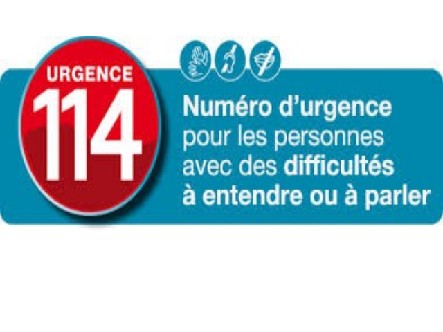 Envoyez un SMS au 114