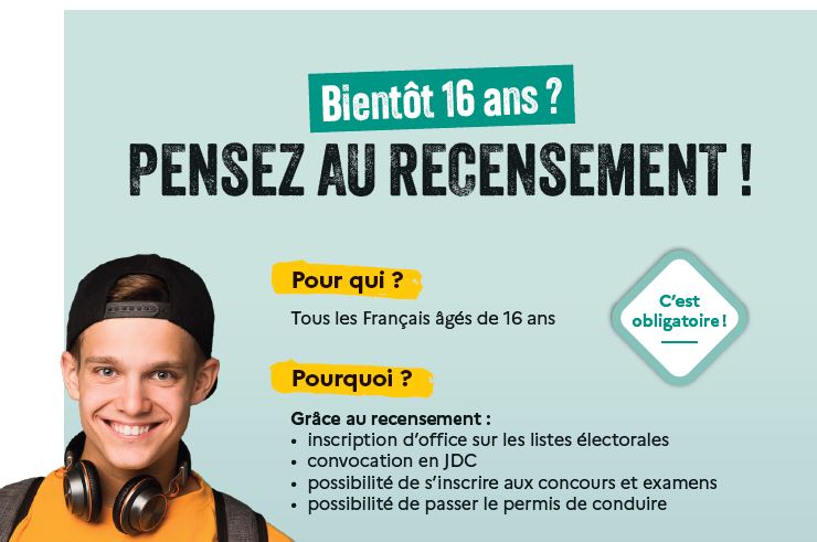 Recensement citoyen à 16 ans 